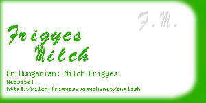 frigyes milch business card